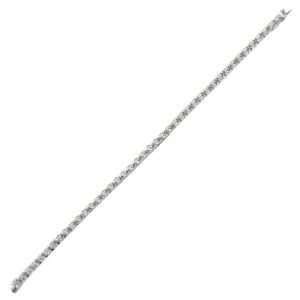 18B019-300 | 18ct White Gold 3.00ct Claw Set Natural Diamond Line Bracelet