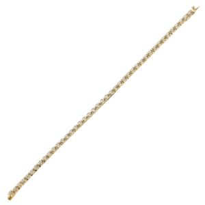 18B051-400 | 18ct Yellow Gold 4.00ct Claw Set Natural Diamond Line Bracelet