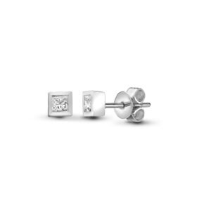 18E025-040 | 18ct White Gold 40pts Natural Diamond Earrings