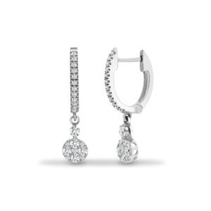 18E424 | 18ct White 0.50ct Natural Diamond Earrings