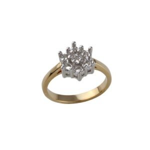 18M130-050 | 18ct Yellow and white Gold 50pts Natural Diamond Ring Mount