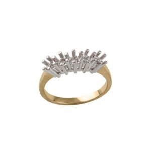 18M134-025 | 18ct Yellow and white 25pts Natural Diamond Ring Mount