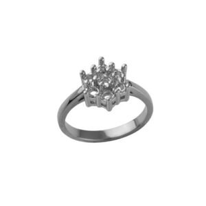 18M543-050 | 18ct White Gold 50pts 7 Stone Cluster Natural Diamond Ring Mount