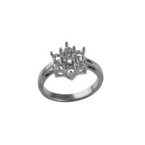 18M543-200 | 18ct White Gold 2.00ct Natural Diamond 7 Stone Cluster Ring Mount