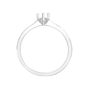 18M956-025 | 18ct White Gold 0.24ct Natural Diamond Pave set 6-claw Ring Mount- Holds 0.25ct