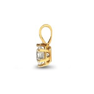 18P001-025 | 18ct Yellow Gold 25pt 6 Claw Natural Diamond Solitaire Pendant
