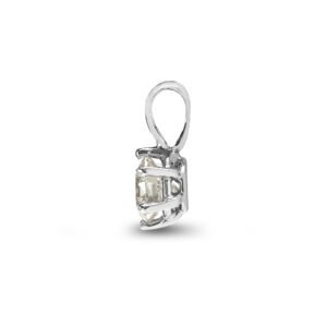 18P007-075 | 18ct White Gold 75pt 6 Claw Natural Diamond Solitaire Pendant