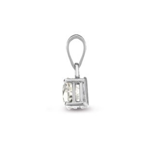 LAB18P010-050 | Lab 18ct White Gold 50pts Claw set Pendant