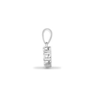 18P297-030 | 18ct White 0.30ct Round & Princess Cut Natural Diamond Pendant