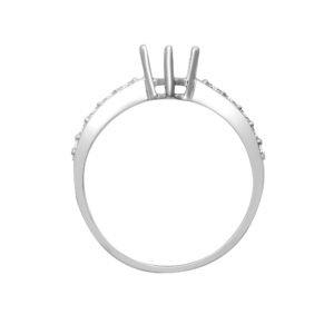 18R217-050 | 18ct White Gold 25pts Natural Diamond Ring. Fits 50pt