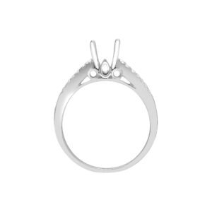 18R520-100 | 18ct White Gold 42pt Semi Set Natural Diamond Ring Mount. Fits 1.00ct