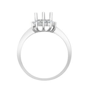 18R521-100 | 18ct White Gold 40pt Semi Set Natural Diamond Ring Mount. Fits 1.00ct