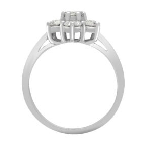 18ct White Gold 50pts 7 Stone Cluster Natural Diamond Ring