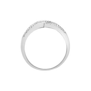 18ct White 0.69ct Natural Diamond Round Brilliant Cut & Baguette Ring