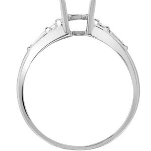 18R787-075 | 18ct White 0.36ct Natural Diamond Semi Set Ring - Holds 0.75ct