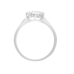 18ct White 0.13ct Natural Diamond Star of David Ring