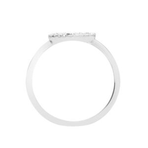18ct White 0.14ct Natural Diamond Heart Ring