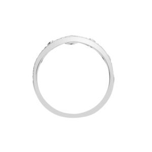 18ct White 0.24ct Natural Diamond Crown Ring