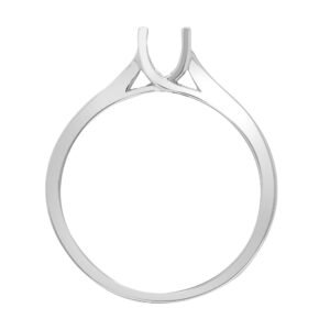 18ct White 0.40ct Natural Diamond Semi Set Ring - Holds 0.50ct