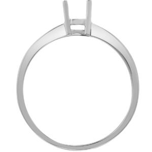 18ct White 0.26ct Natural Diamond Semi Set Ring - Holds 0.25ct