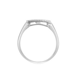 18ct White 0.55ct Natural Diamond Cluster Cushion Shape Ring