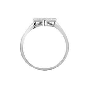 18ct White 0.40ct Natural Diamond Cluster Pear Shape Ring