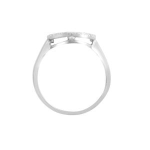 18ct White 0.55ct Natural Diamond Cluster Circle Ring