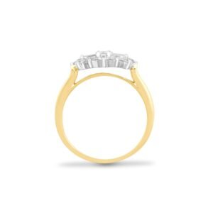 18ct Yellow & White 0.50ct Natural Diamond Boat Ring