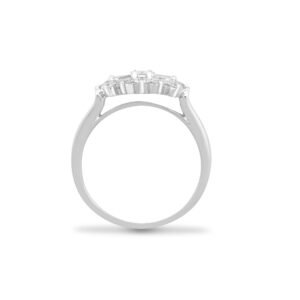 18ct White 0.50ct Natural Diamond Boat Ring