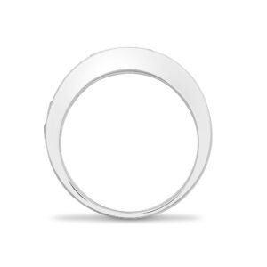 18ct White Diamond-0.55ct Em-0.65ct 12 Eternity Ring