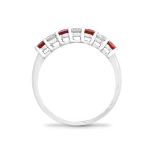 18ct White Diamond-0.33ct Ruby-0.45ct 12 Eternity Ring