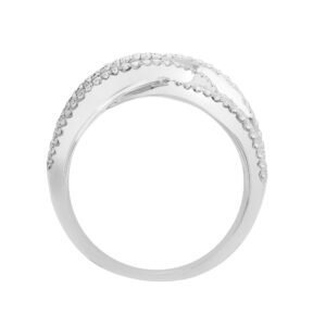 18ct White 1.83ct Round & Baguette Natural Diamond Ring