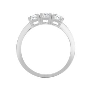18R945-100 | 18ct White 1.00ct Natural Diamond Claw Set Trilogy Ring