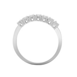 18ct White 0.50ct Natural Diamond 7 stone 1/2 ET Ring