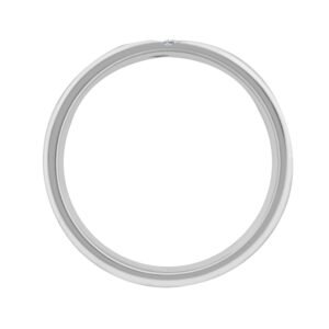 18ct Gold White Natural Diamond Rubover set Wedding Ring