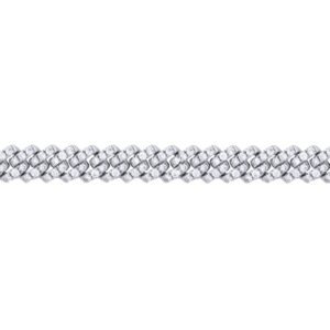 9B034 | 9ct White Cuban Link 2.88ct Diamond Set Bracelet