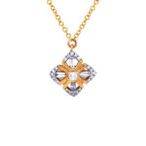 9C009-16 | 9ct Yellow Gold 0.12ct Diamond Pendant - 16+2" Chain