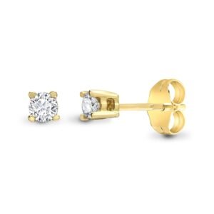9E092-050 | 9ct Yellow 50pts Natural Diamond Stud Earrings
