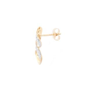 9ct Yellow Gold 0.10ct Diamond Drop Earrings