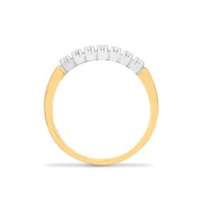 9ct Yellow Gold Natural Diamond 7 Stone Half Eternity Ring
