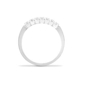 9ct White Gold Natural Diamond 7 Stone Half Eternity Ring