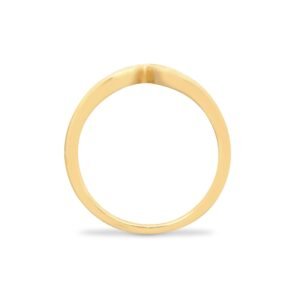 9ct Yellow Gold Natural Diamond Wishbone Ring