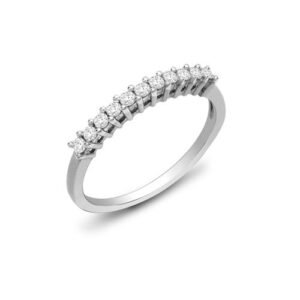 9ct White Gold Natural Diamond Ring