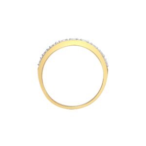 9ct Yellow Gold Half Eternity Natural Diamond Ring