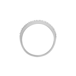 9ct White Gold Half Eternity Natural Diamond Ring