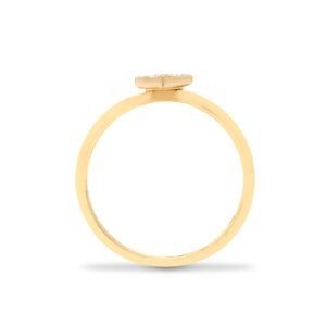 9ct Yellow 7pts Natural Diamond Heart Ring