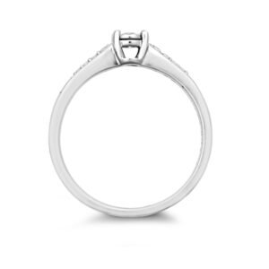 9ct White Gold 0.15cts Natural Diamond Illsion-set Ring