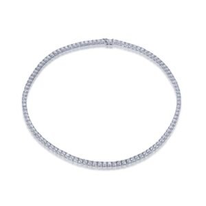 ABB208-17 | 925 Silver CZ Set Tennis Necklace 4.0mm 17 Inch