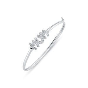 ABG060 | 925 Silver CZ Set Mum Bangle