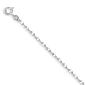 ACN001B-16 | 925 Sterling Silver Diamond-Cut Belcher Necklace